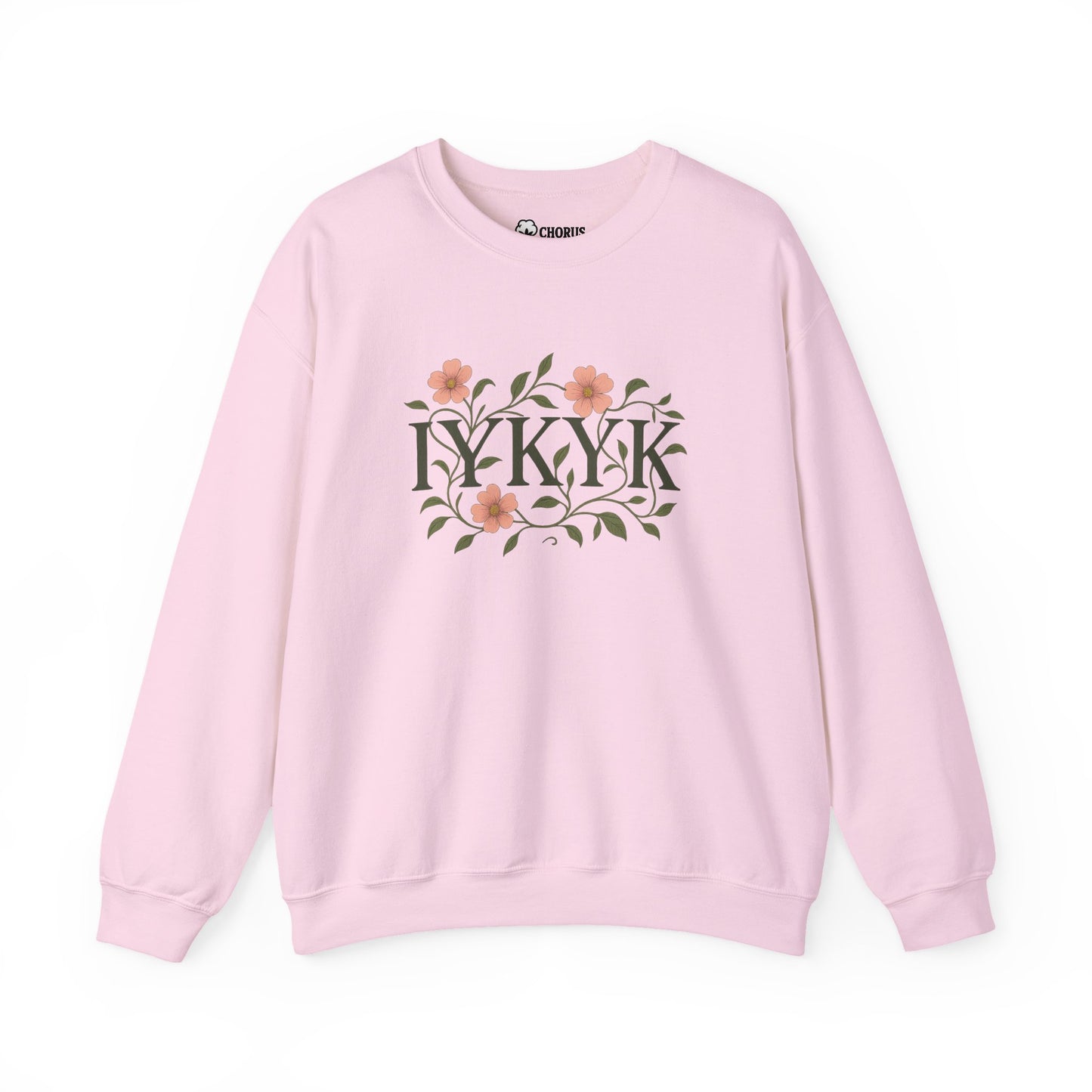 Floral IYKYK Crewneck Sweatshirt, Cozy Sweatshirt, Unisex Apparel, Gift for Her, Spring Fashion, Everyday Casual Wear