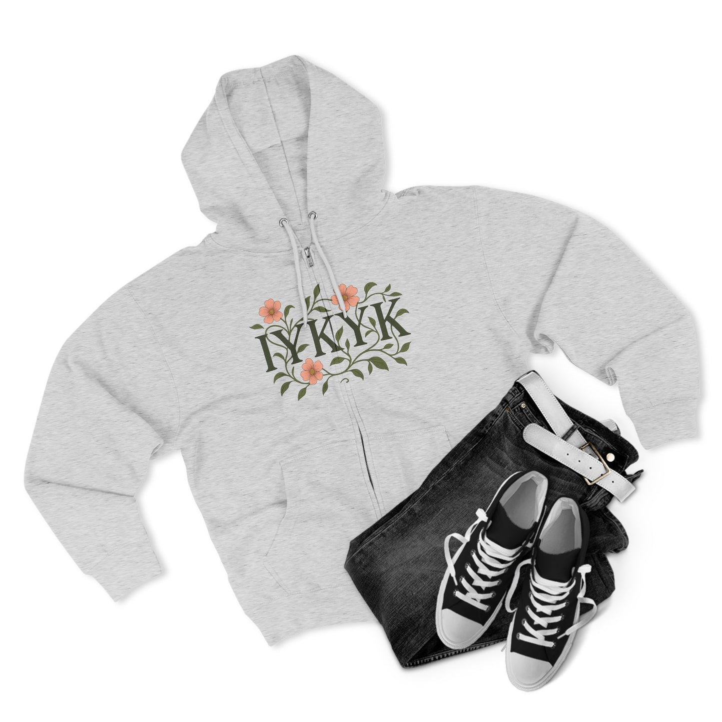 IYKYK Unisex Zip Hoodie - Trendy Graphic Design