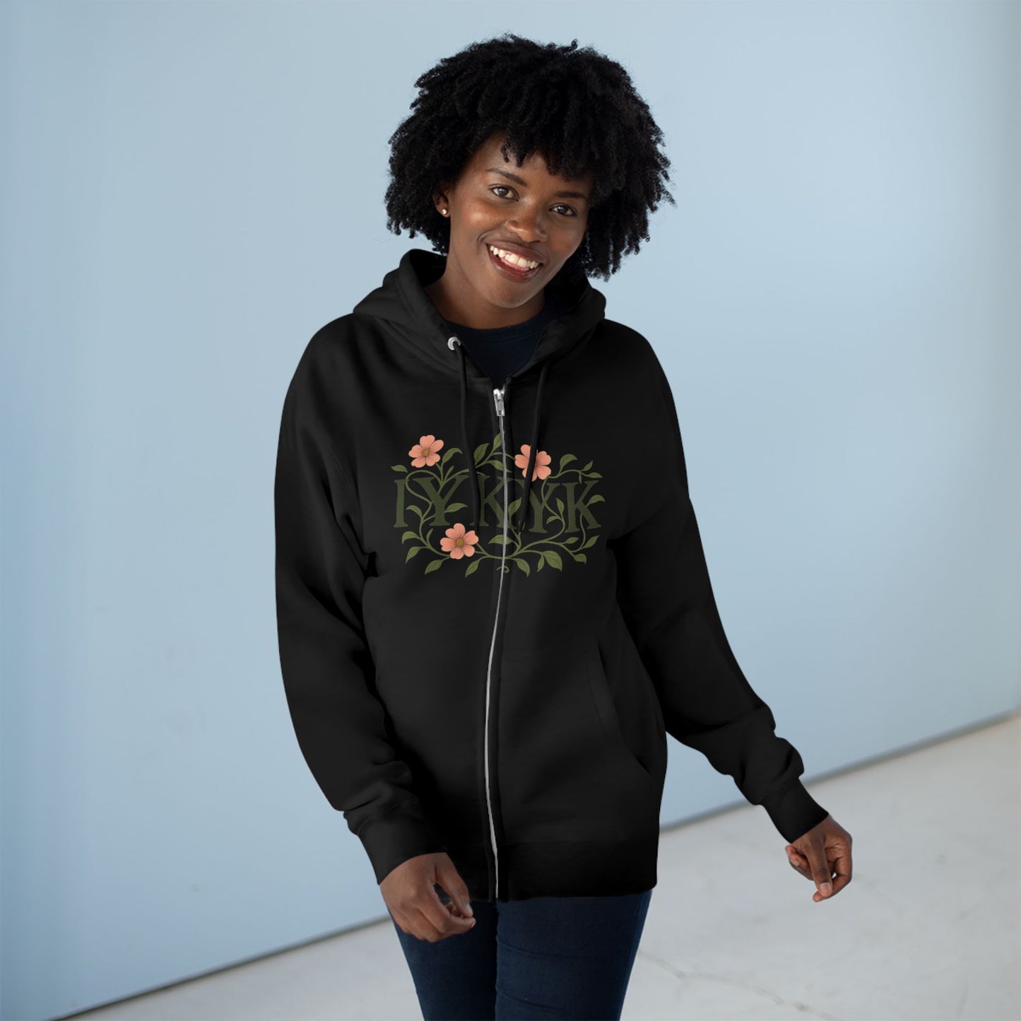 IYKYK Unisex Zip Hoodie - Trendy Graphic Design