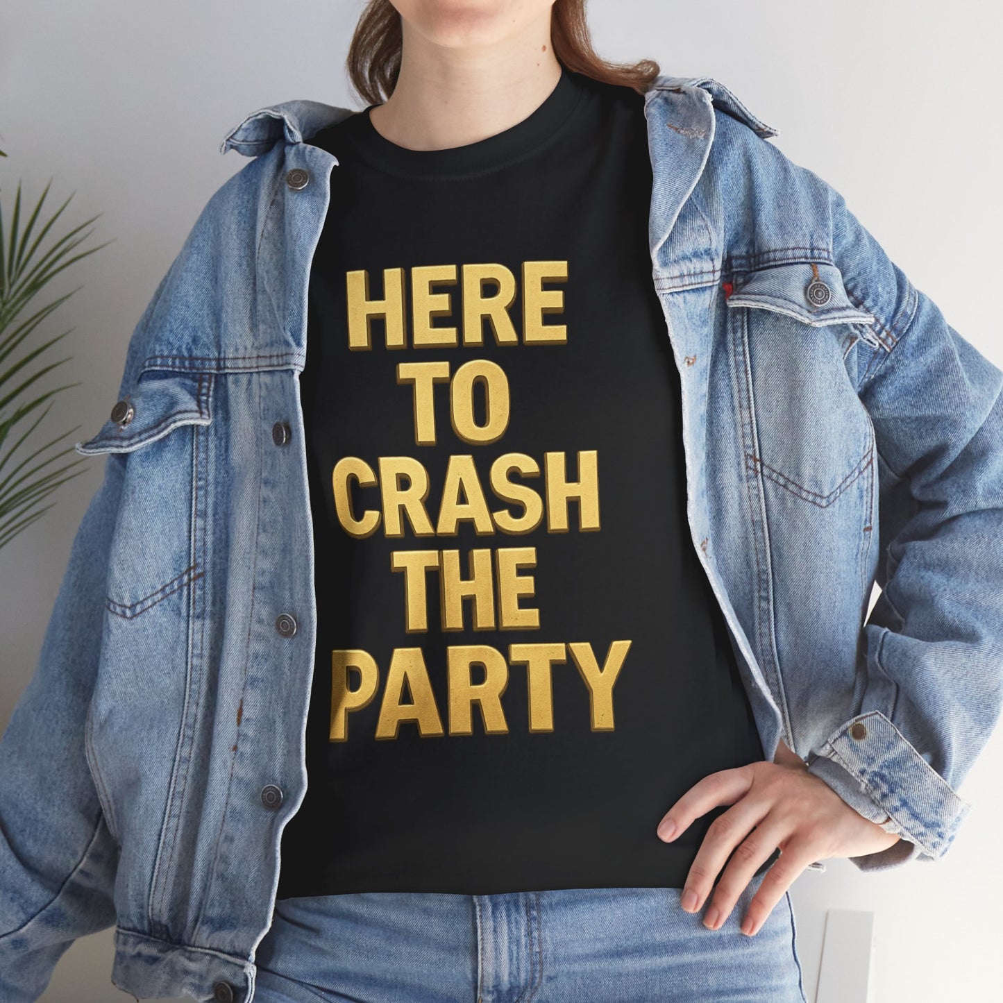 Party Crasher Tee - Unisex Heavy Cotton T-Shirt, Graphic Tee, Casual Wear