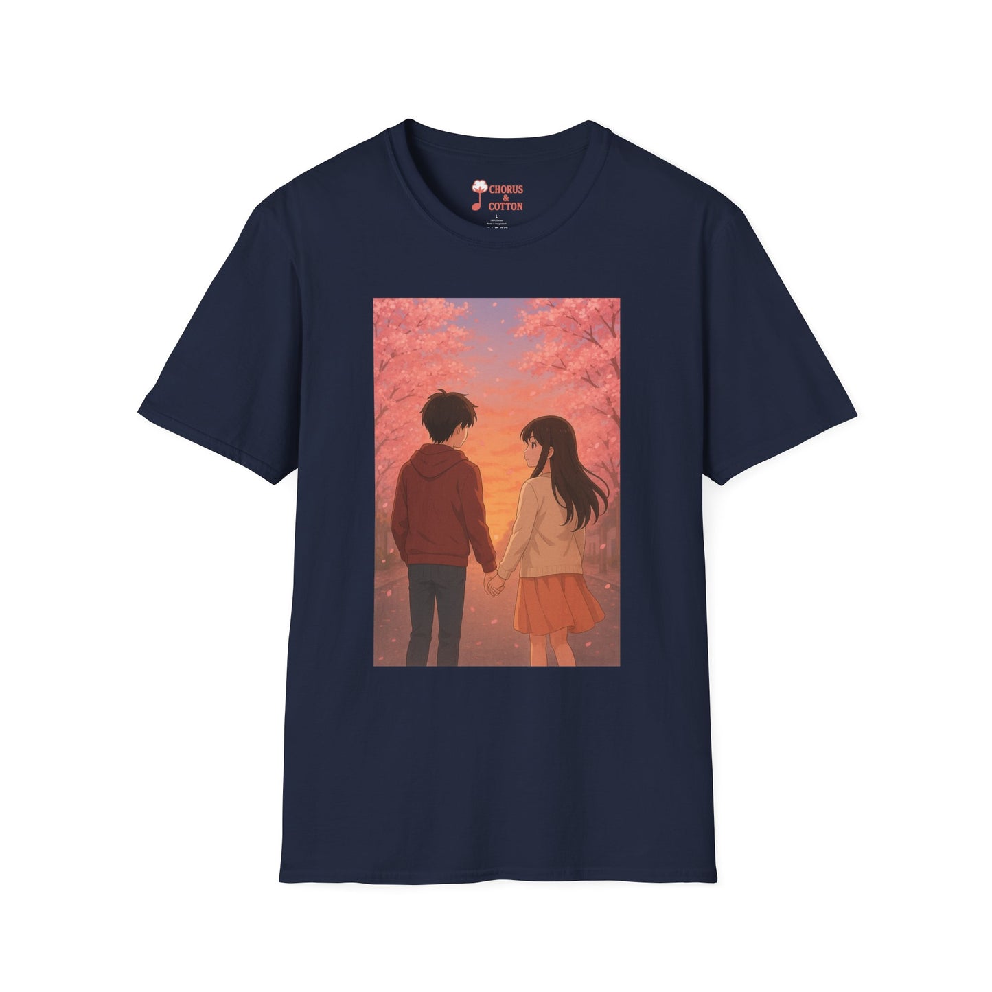 Korean Text and Anime Soft style T-Shirt