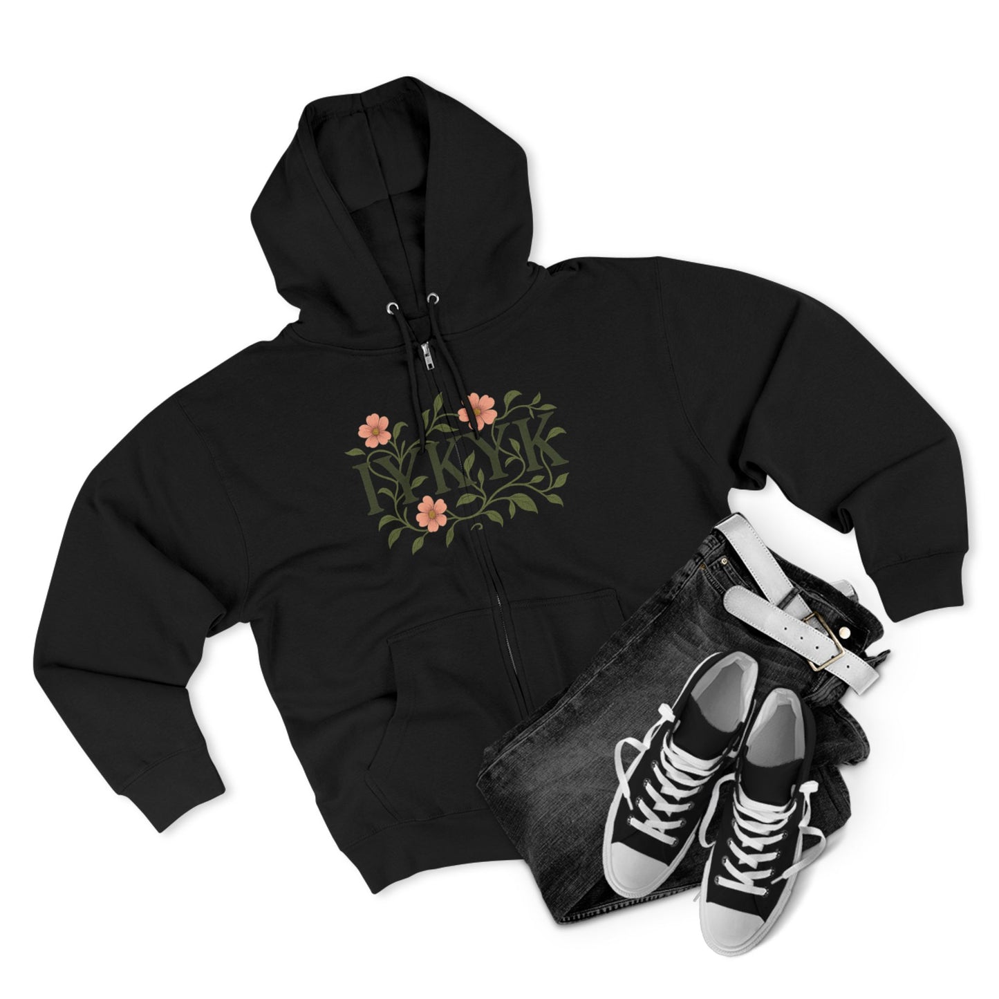 IYKYK Unisex Zip Hoodie - Trendy Graphic Design