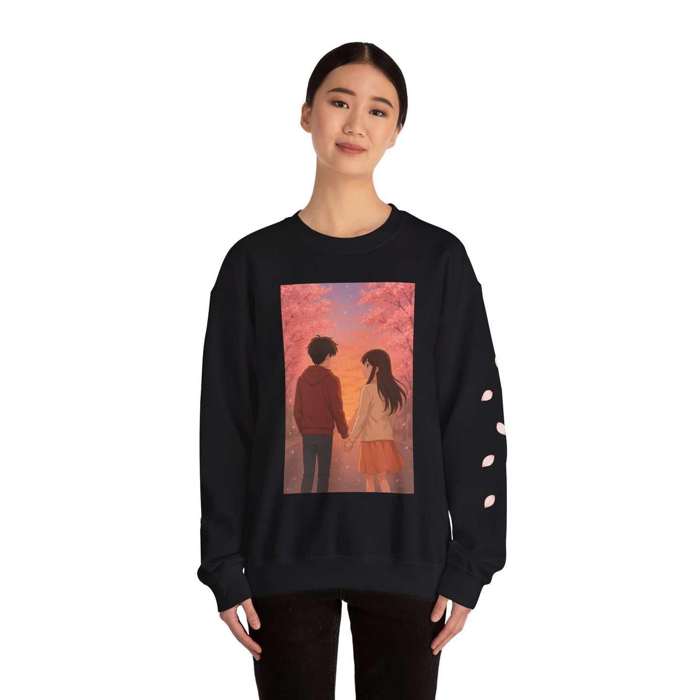 Korean Text and anime Sweatshirt