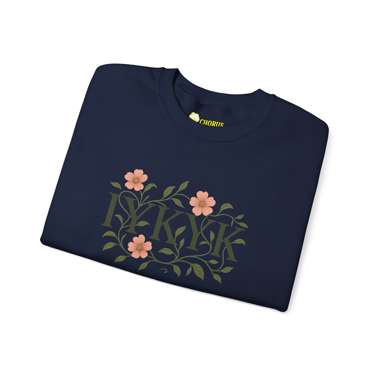 Floral IYKYK Crewneck Sweatshirt, Cozy Sweatshirt, Unisex Apparel, Gift for Her, Spring Fashion, Everyday Casual Wear