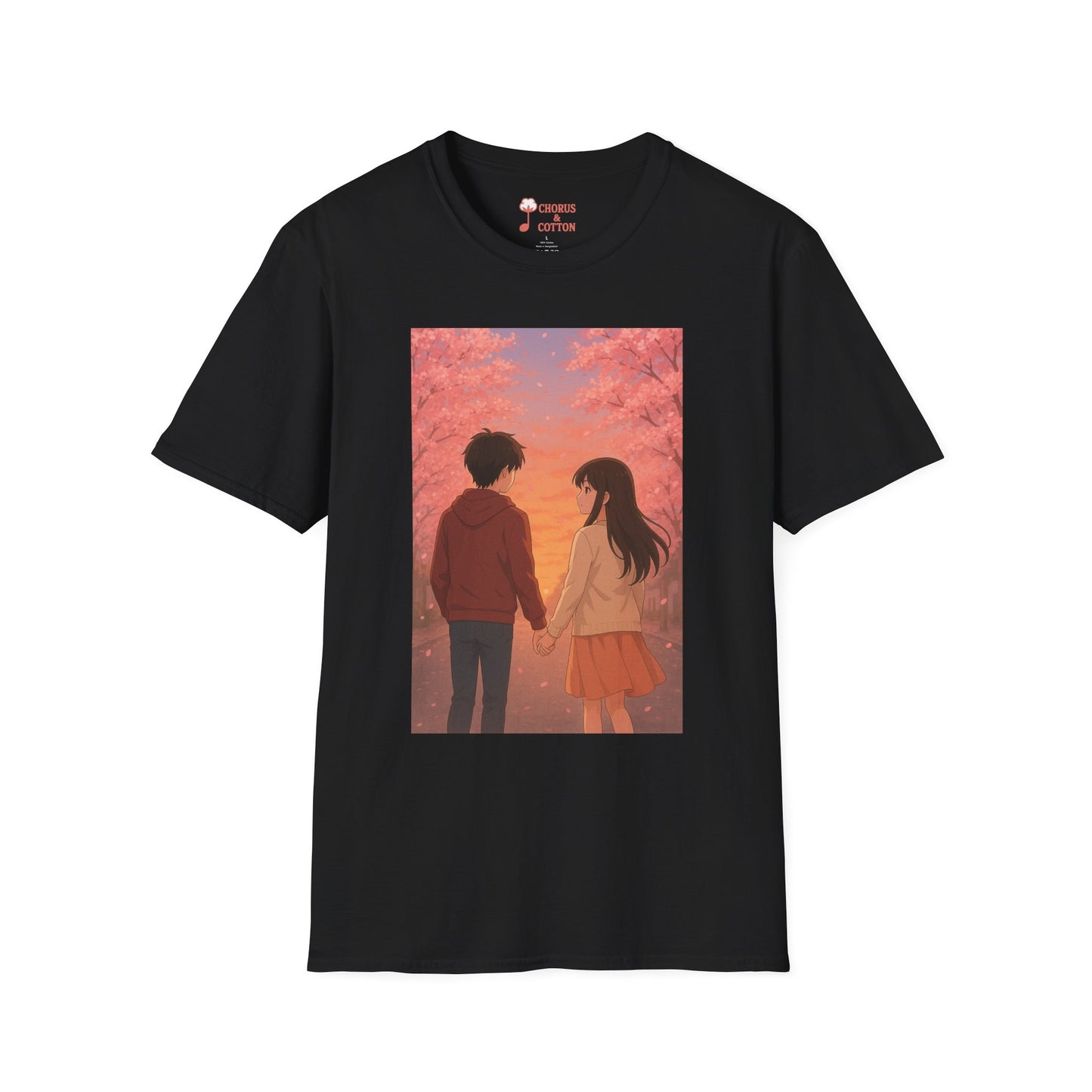 Korean Text and Anime Soft style T-Shirt