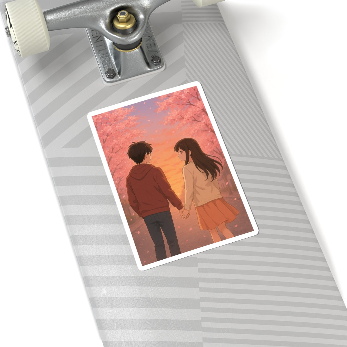 Romantic Kiss-Cut Stickers for Lovers, Cute Anime Couple, Personalized Gifts, Laptop Decor, Love Quotes, Valentine’s Day