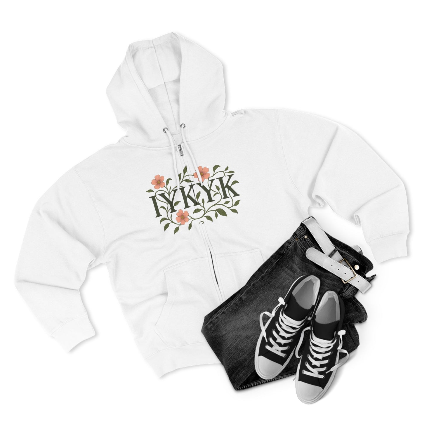IYKYK Unisex Zip Hoodie - Trendy Graphic Design