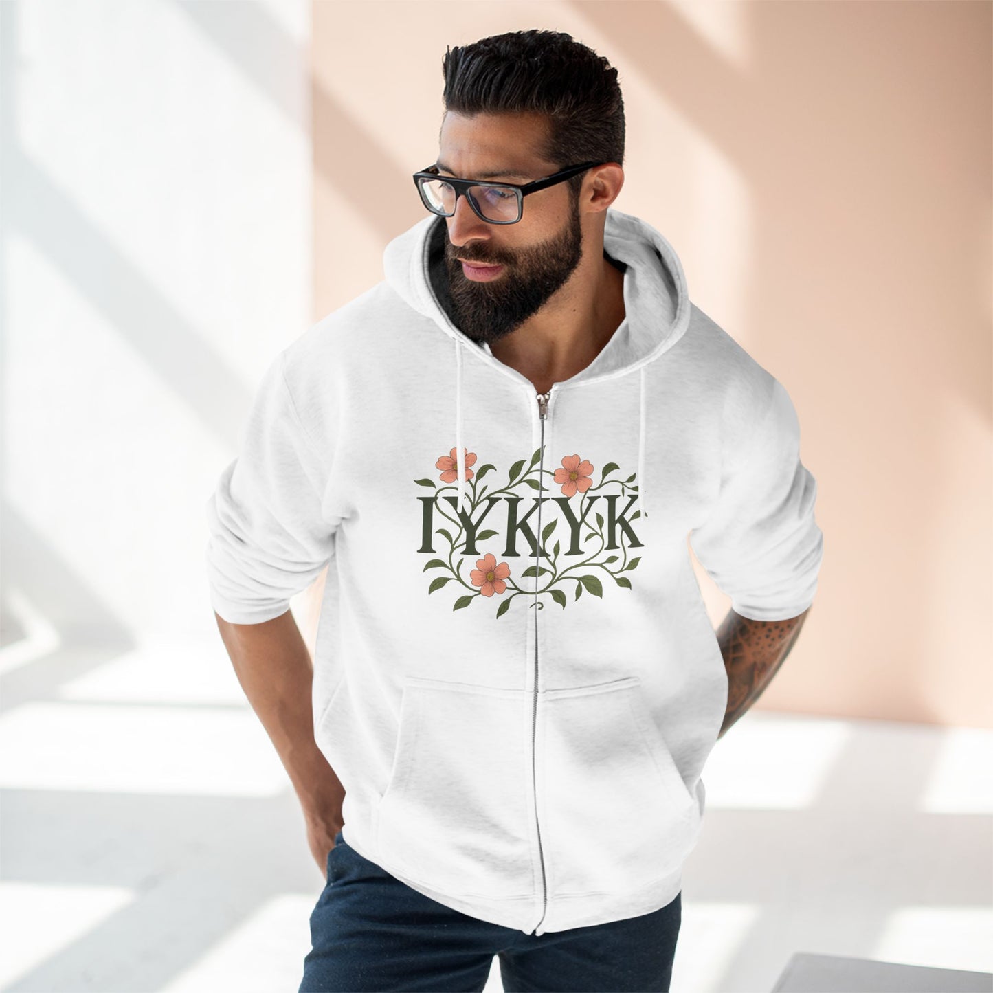 IYKYK Unisex Zip Hoodie - Trendy Graphic Design