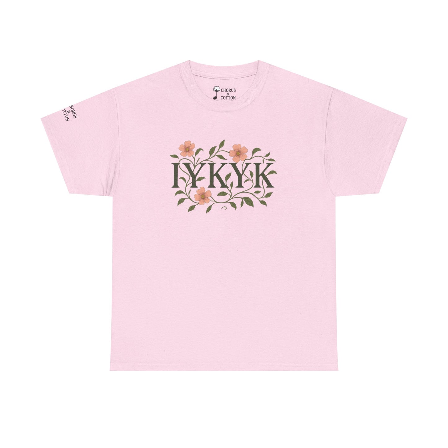 IYKYK Floral Quote Tee - Unisex Heavy Cotton T-Shirt, Graphic Tee, Gift for Nature Lovers, Casual Wear, Spring Fashion, Unique Style