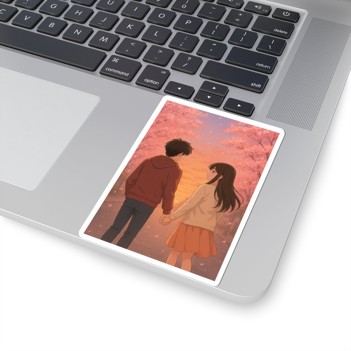 Romantic Kiss-Cut Stickers for Lovers, Cute Anime Couple, Personalized Gifts, Laptop Decor, Love Quotes, Valentine’s Day