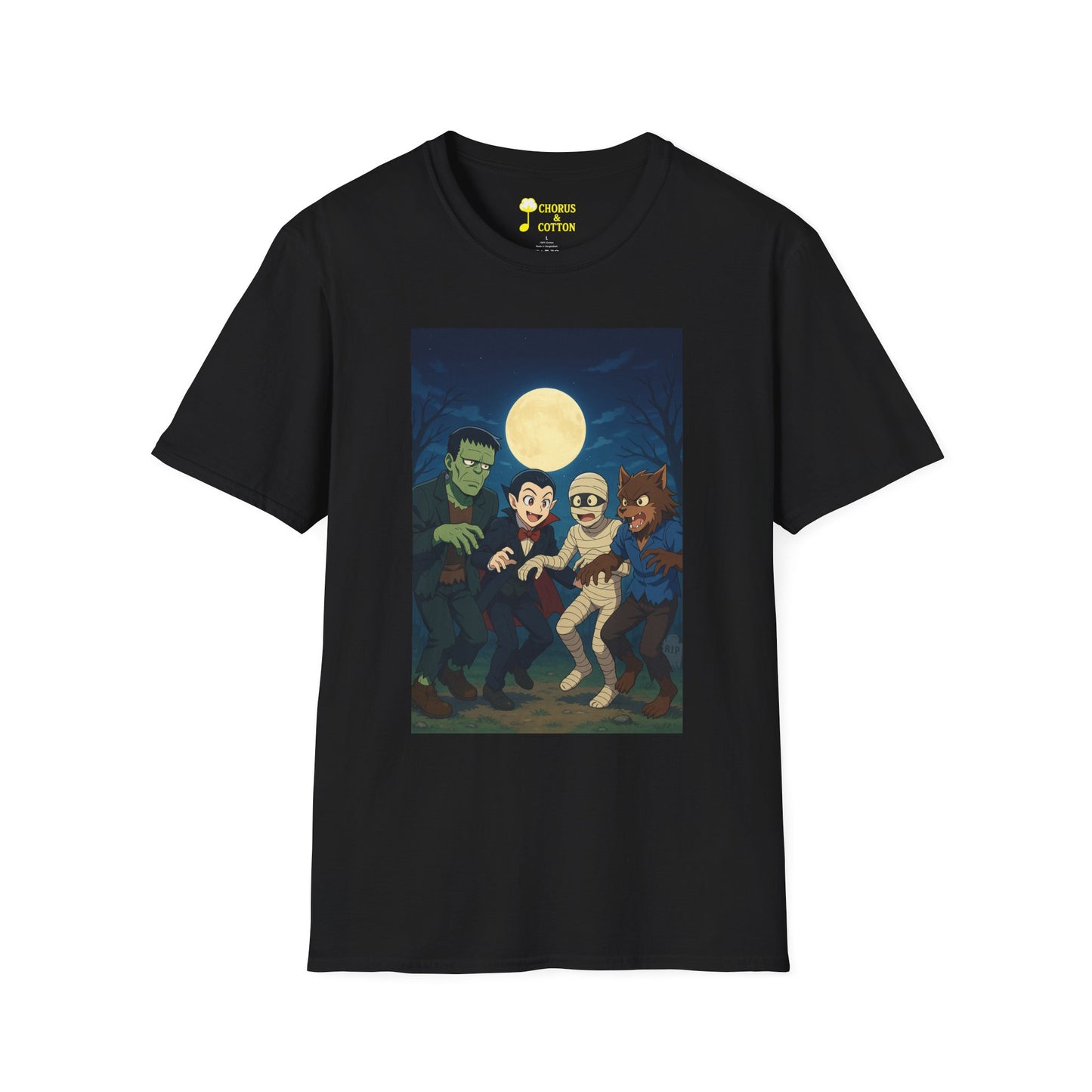 Anime Monster Party T-Shirt | Halloween Costume Tee, Fun Graphic Shirt, Gift for Halloween Lovers, Casual Party Wear