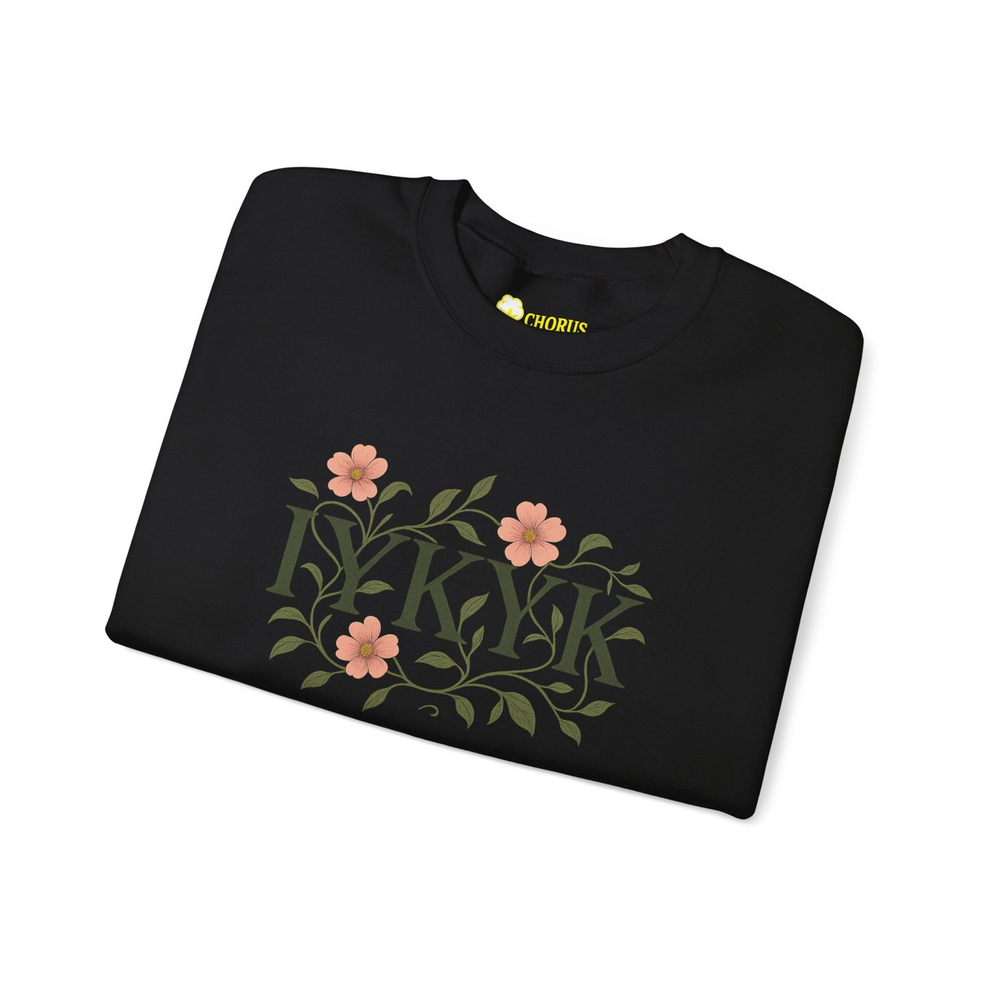 Floral IYKYK Crewneck Sweatshirt, Cozy Sweatshirt, Unisex Apparel, Gift for Her, Spring Fashion, Everyday Casual Wear