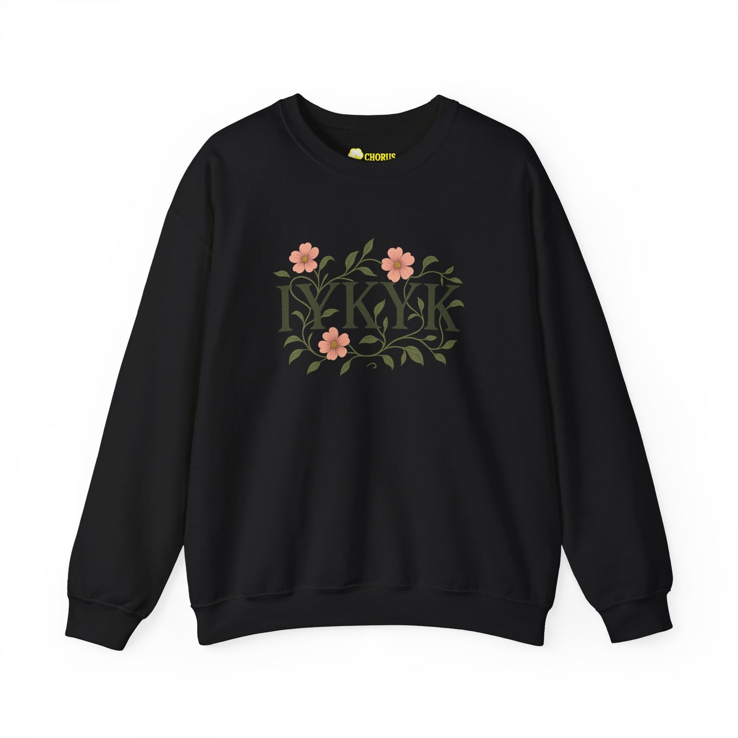 Floral IYKYK Crewneck Sweatshirt, Cozy Sweatshirt, Unisex Apparel, Gift for Her, Spring Fashion, Everyday Casual Wear
