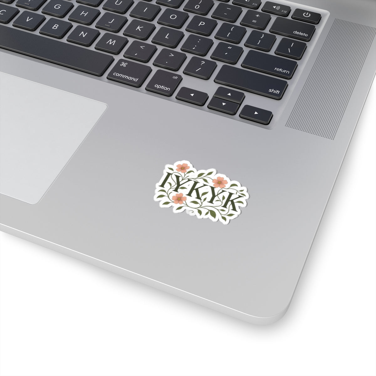 IYKYK Floral Kiss-Cut Sticker — Aesthetic Laptop & Water Bottle Decal