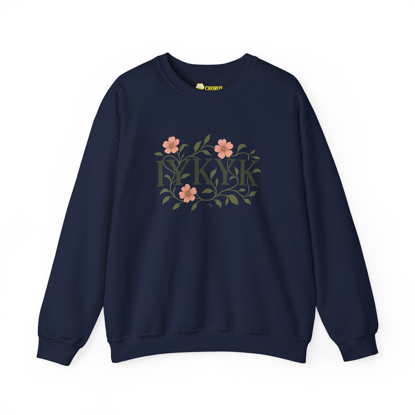 Floral IYKYK Crewneck Sweatshirt, Cozy Sweatshirt, Unisex Apparel, Gift for Her, Spring Fashion, Everyday Casual Wear