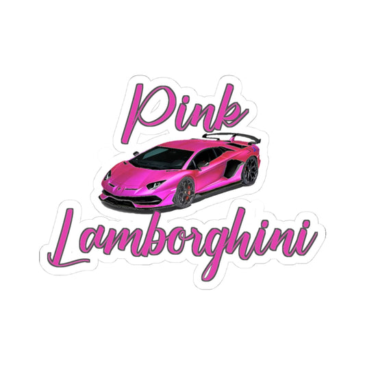 Pink Lamborghini Cut Stickers - Cool Car Decals, Laptop Stickers, Automotive Gifts, Pink Lamborghini Decor, Gift for Car Lovers