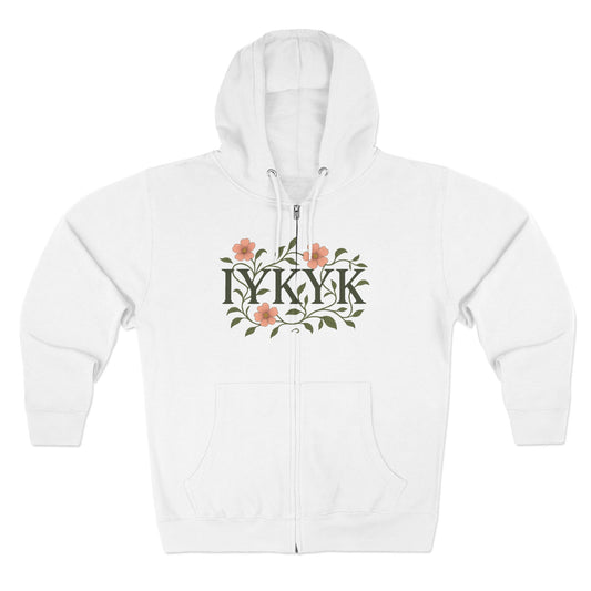 IYKYK Unisex Zip Hoodie - Trendy Graphic Design