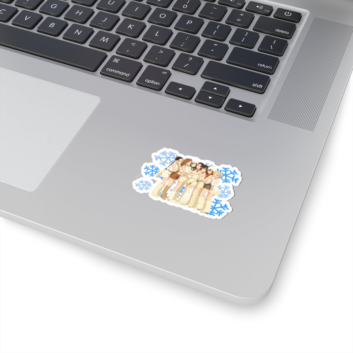 Winter Theme Kiss-Cut Stickers, Anime Style Decor, Laptop Decals, Snowflake Stickers, Pop Culture Accessories, Gift for Fans