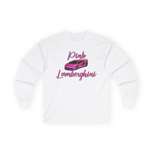 Long Sleeve Tee - Pink Lamborghini Design