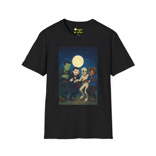 Anime Monster Party T-Shirt | Halloween Costume Tee, Fun Graphic Shirt, Gift for Halloween Lovers, Casual Party Wear